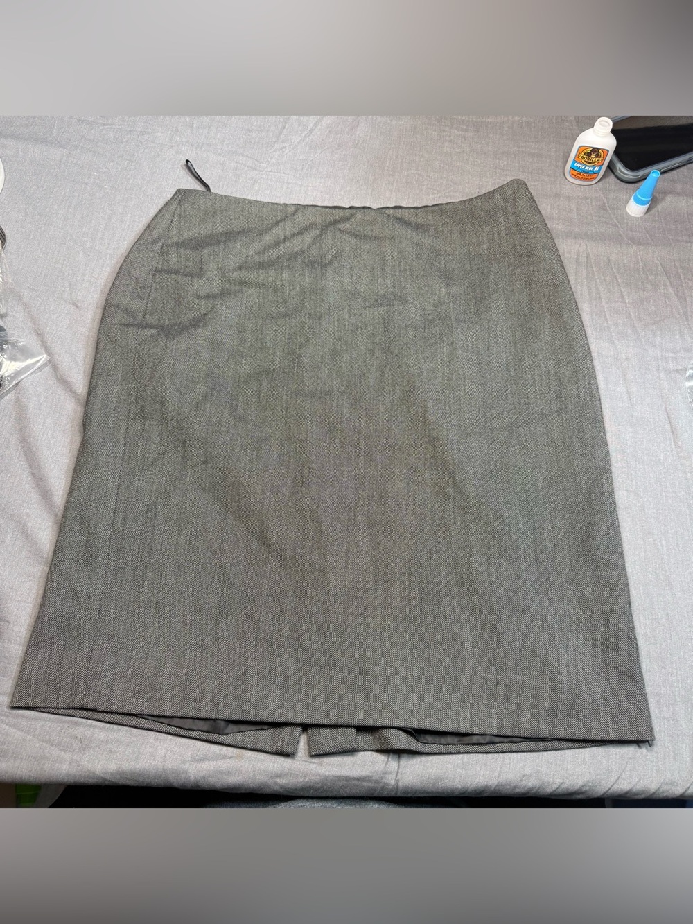 Anne Klein Heathered Gray Pencil Skirt